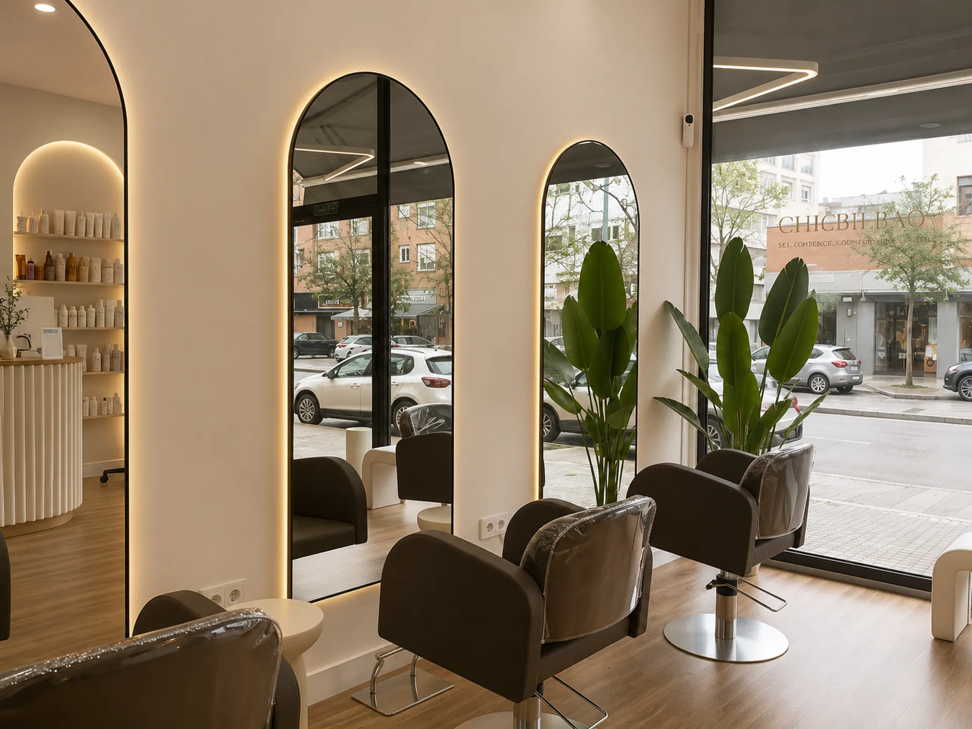 Interior del salón Henko Estilistas